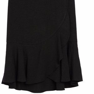 Vince Camuto Black Skirt w/ Ruffle Hem, Size Small‎